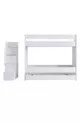 Bunk Bed, Martin Bunk Bed with Ladder - White 2 Comfort Mattresses