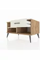 Commode Kronos à une étagère et un tiroir, en pin-pierre d'orme