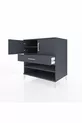 Kronos Comò 3 Ripiani 1 Cassetto 2 Ante Antracite-Antracite