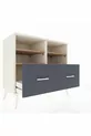 Commode Hyperion 4 étagères 2 tiroirs Pierre de Lune-Pin/Anthracite