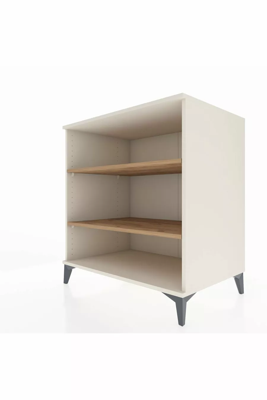 Commode Kronos 2 étagères Pierre de Lune-Pin