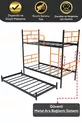 Koza Bunk Bed with Cradle, Compatible with Bed, 3-Person Orange Metal Bunk Bed