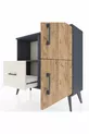 Commode Arges avec 2 étagères, 1 tiroir, 2 portes Anthracite-Sapin/Pierre de lune