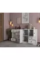Comodino con anta e cassetti bianco Cm -Ç
