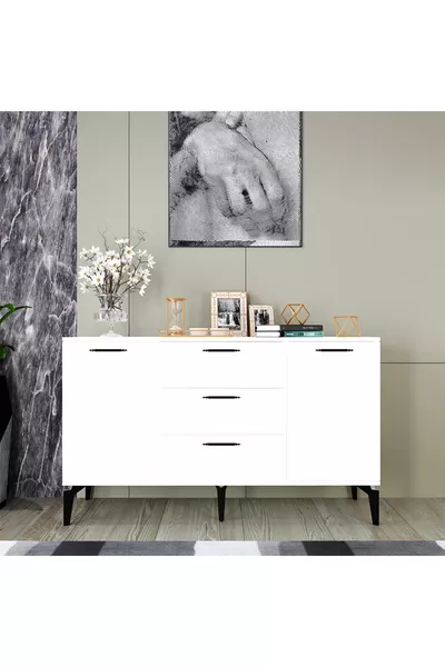 Almata Multi-Purpose Cabinet, Modern Console, Kitchen Cabinet, Dresser