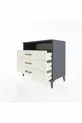 Commode Hyperion à une étagère et trois tiroirs Anthracite-Quartz