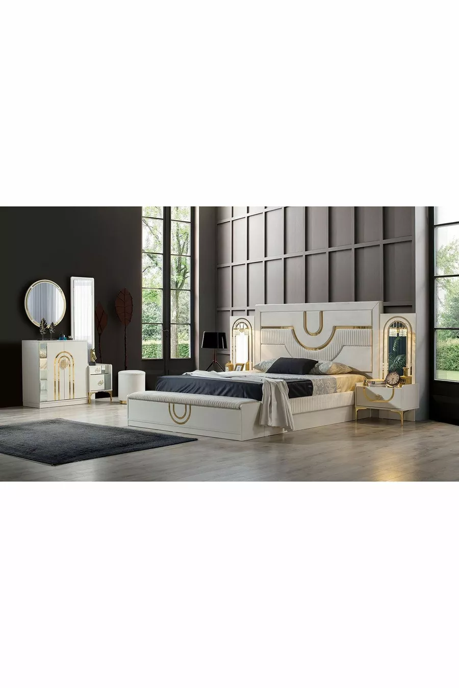 Set da Camera da Letto in Zaffiro e Opale