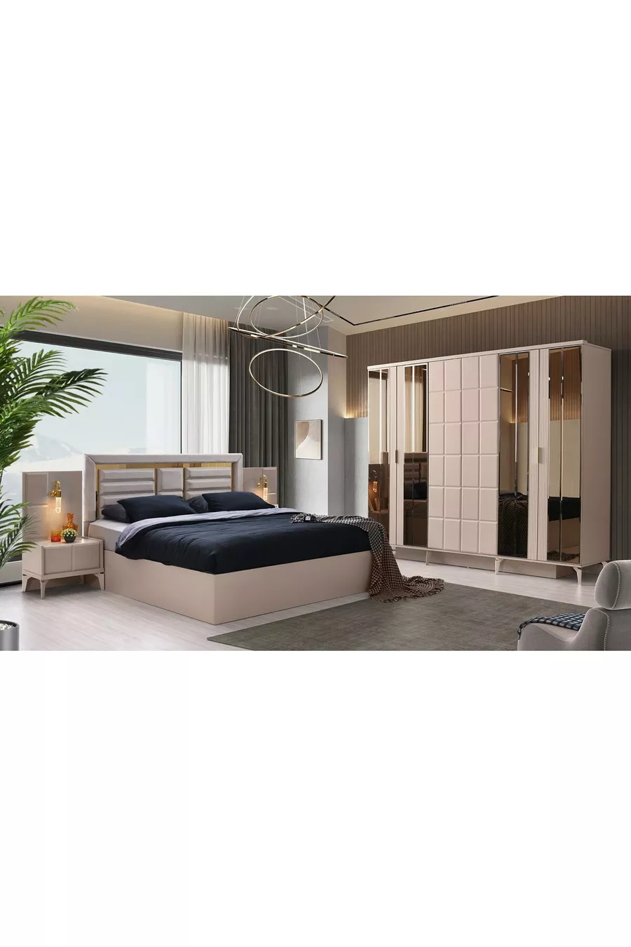 ENSEMBLE DE CHAMBRE À COUCHER BERLIN MDF