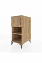 Table de chevet Kronos à 2 étagères avec 1 porte, pin-pin