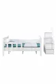 Lit superposé en profilé MDF, Lit superposé Deluxe séparable - Blanc