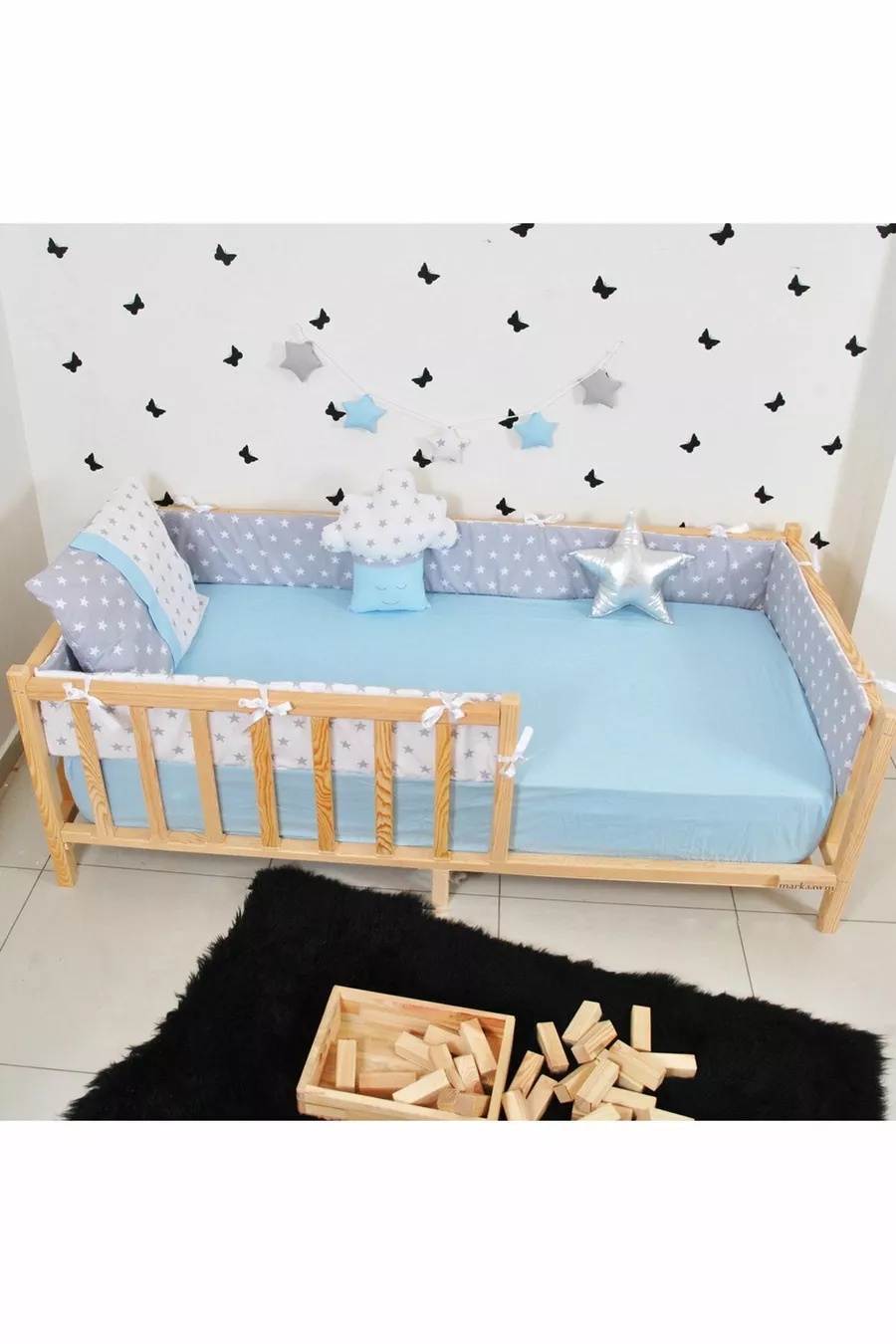 Montessori Bett Kinderbett Naturkiefer Bett Nil