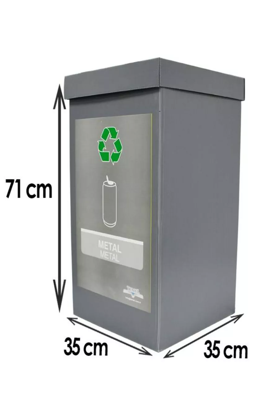 Recycling Bin - Zero Waste Bin Gray (METAL)