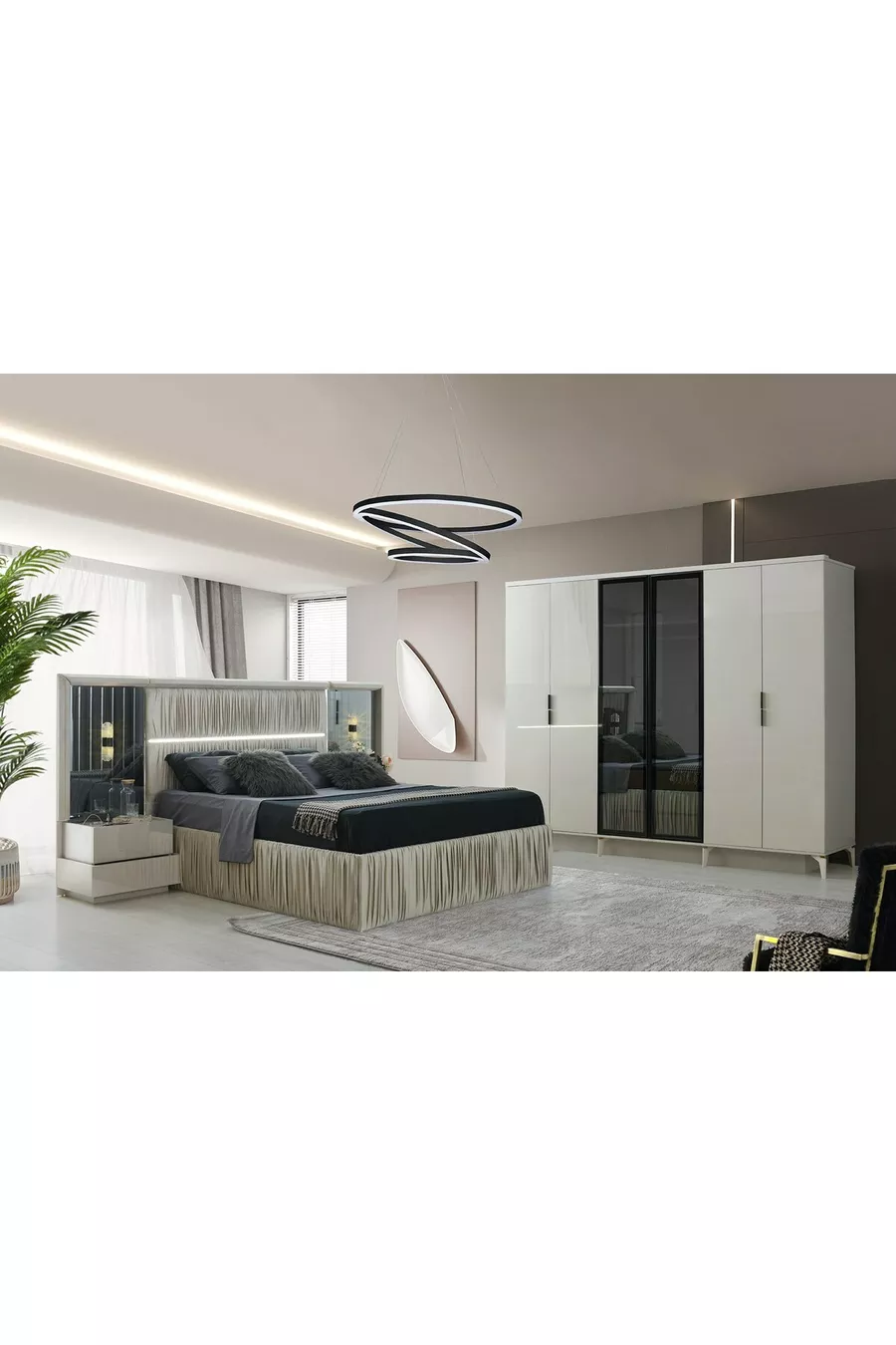 Camera da letto ADEN con base in MDF