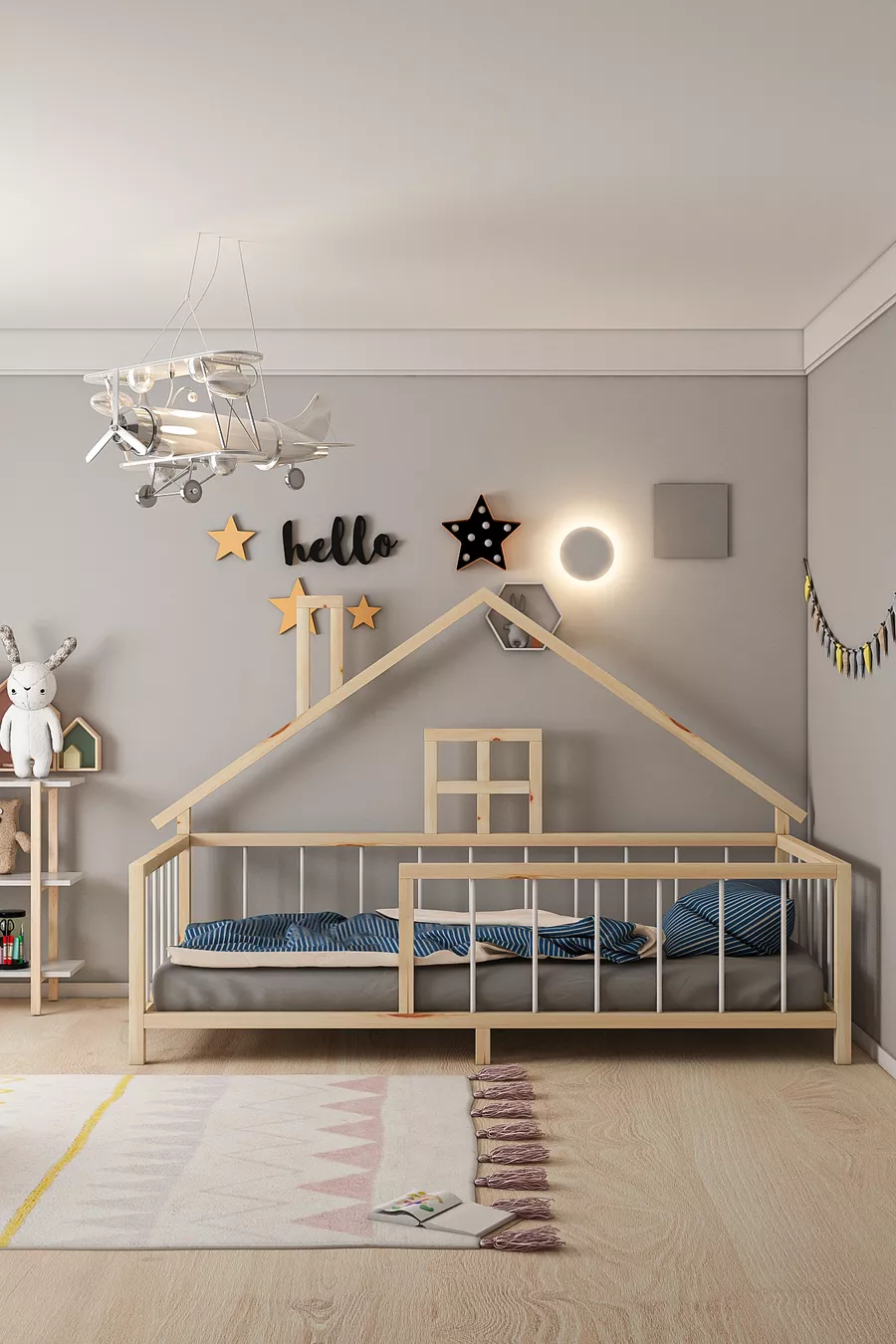 Lit avec porte Montessori Barney Çam