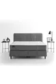 Ensemble Lit Wool Sense - Sommier - Tête de Lit - Gris Foncé
