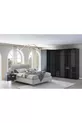 ENSEMBLE DE CHAMBRE PANDOR NOX AVEC VITRES, MODULE D'ANGLE, NOYER FONCÉ