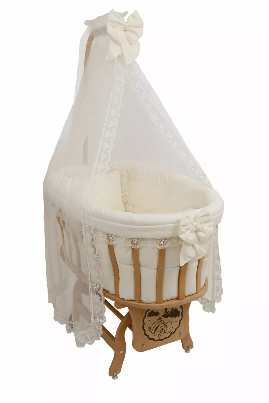 Ensemble de sommeil berceau panier crème avec dentelle française TOUT COMPRIS BERCEAU ET ENSEMBLE DE SOMMEIL