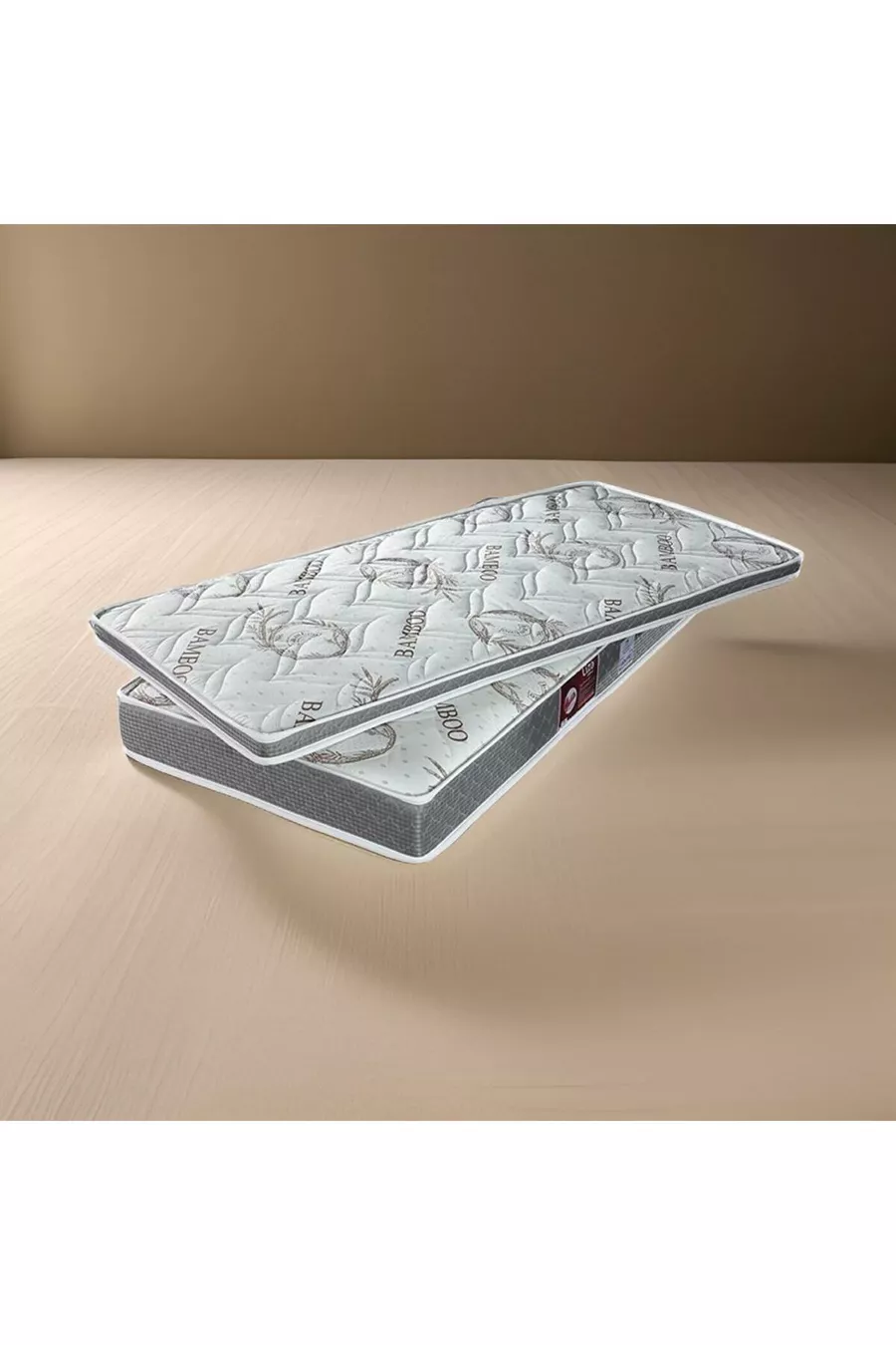 MATELAS EN ÉPONGE NATURELLE SLEEPNİCE AVEC COUCHE EN BAMBOU, LIT DE CAMP, TAILLE SPÉCIALE, SIMPLE OU DOUBLE, 5 cm