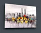 Peinture abstraite sur verre de la ville