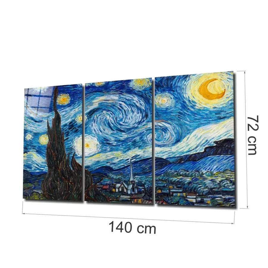 Peinture sur verre géante de La Nuit étoilée de Van Gogh