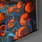 Peinture sur verre de champ de coquelicots