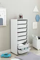 White 8-Basket Multipurpose Cabinet, Kitchen Cabinet, Children's Toy Cabinet, Toy Organizer