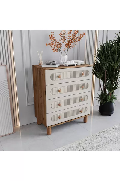 دولاب ميلين بأربعة أدراج٪ MDF