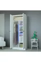 Vegas Armoire à vêtements avec tringle et étagère N°4 Blanc