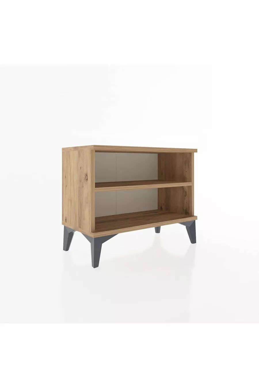 Table de chevet Arges à une étagère, pin-pine