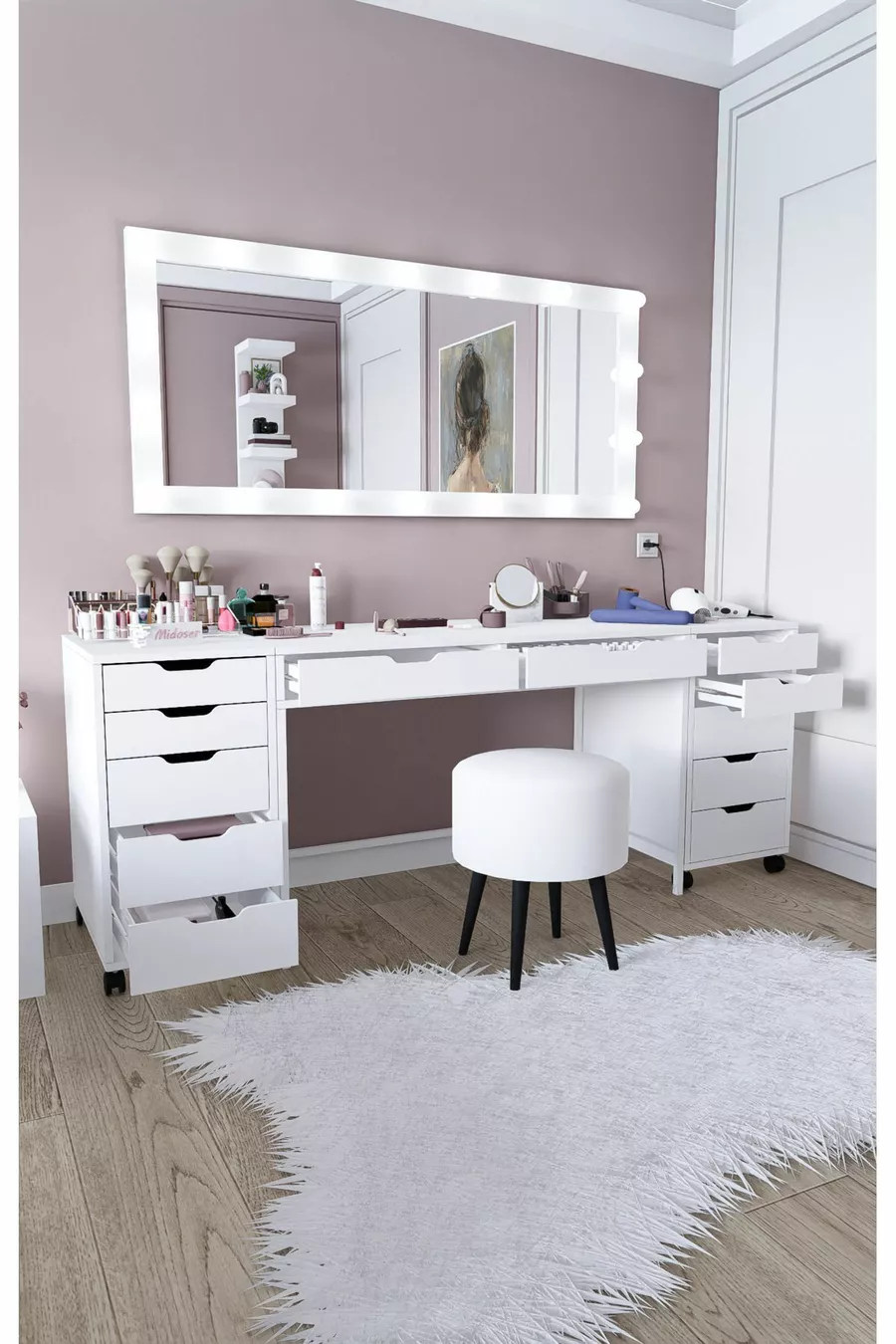 Ensemble de coiffeuse Duru (miroir non compris) - Cm