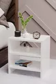 2-Shelf Nightstand Bedroom Side Table with Compartments Bedside Nightstand
