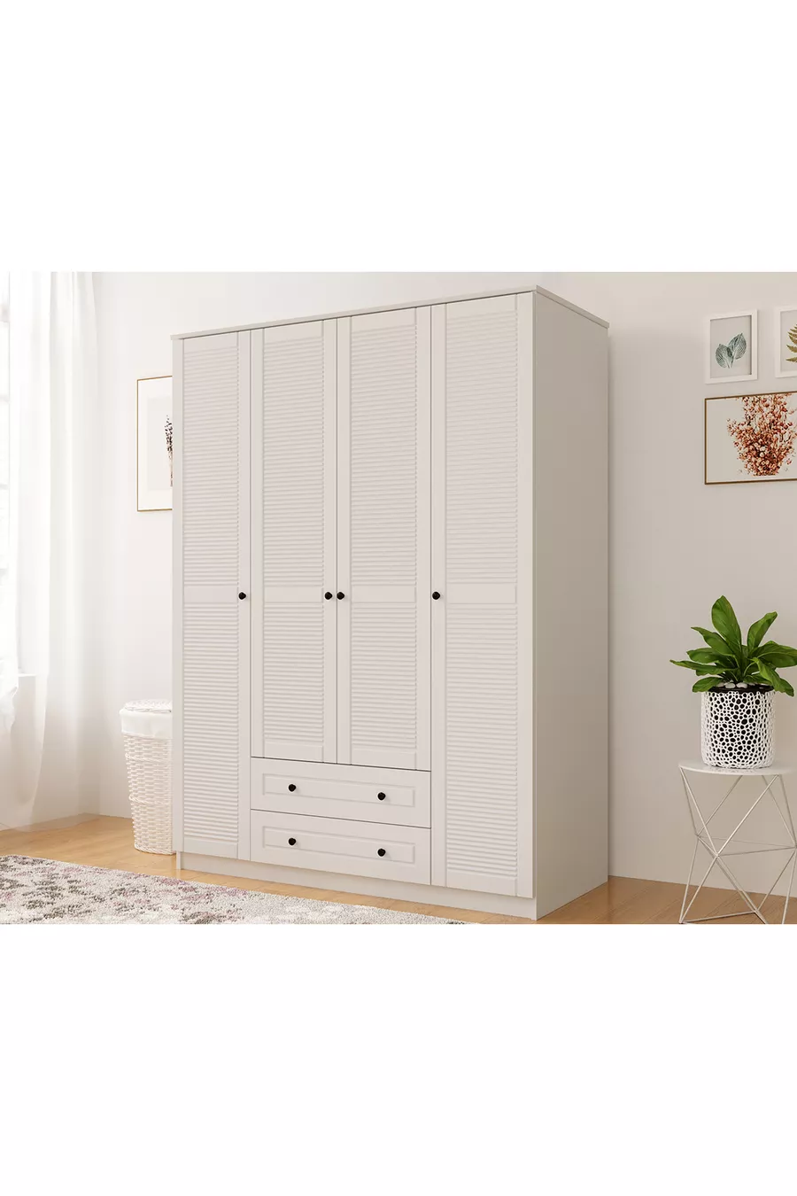 Armoire Diva Country 4 portes 2 tiroirs