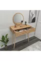 Coiffeuse avec miroir et tiroirs Siena sur pieds en bois, pin Atlantique - Siena