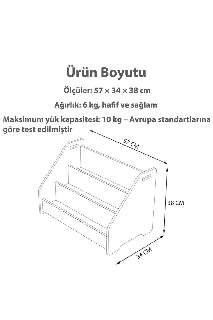 Bibliothèque à livres en bois Anka Montessori