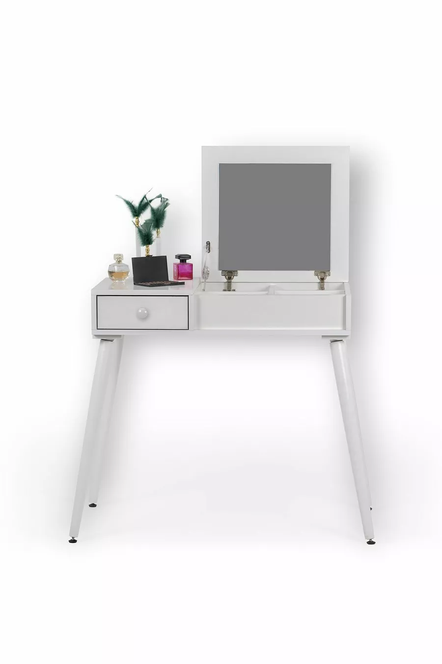 Makeup Table Makeup Vanity Table Mirrored Makeup Table / White