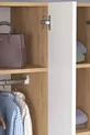 6 Kapaklı  Raflı Gardırop Elbise Dolabı 6 Kapaklı Gardırop Smyrna Safir Meşe Beyaz