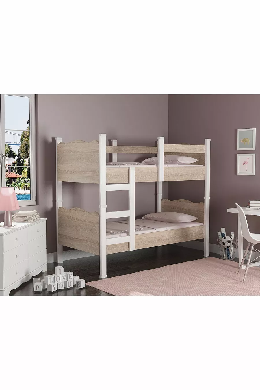 PATİKO MDF Freestanding Detachable Bunk Bed