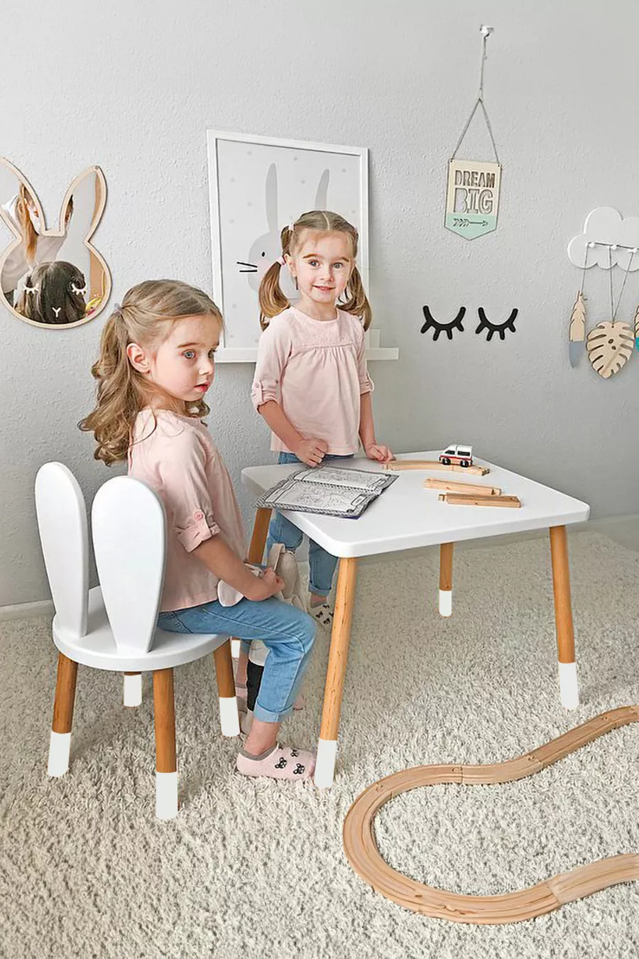 Speeltafel-activiteitstafel-werktafel-activiteiten tafel 2 Kinderstoel en Tafel Set