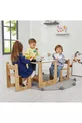 Set de table et chaises d'activités en bois Montessori pour enfants de 2 à 4 ans (1 table + 2 chaises)