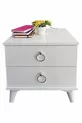 Table de chevet / Commode 2 tiroirs Argent / Chambre à coucher / Chambre d'adolescent / Chambre d'enfant / Chambre de bébé