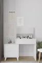 Viona Coiffeuse à 3 tiroirs avec miroir, blanche
