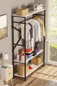 Alkor  Armoire Vestiaire Ouverte en Panneau de Particules Métal avec Motif Bois Massif