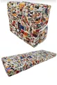 Folding Floor Bed Single Foam Mattress X cm GREY THICK FOAM LOVE PATTERN