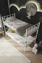 Zambak Kinderzimmer Metall-Etagenbett und Einzelbett Schwarz