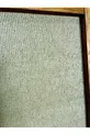 Tête de lit avec cadre en bois et tissu en filet sur pieds, largeur cm