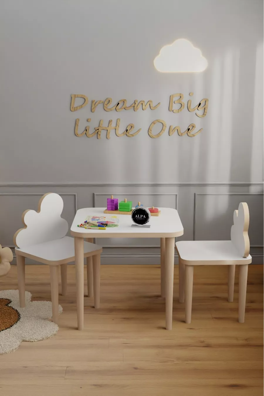 Ensemble table et chaises pour enfants de 2 à 5 ans - Table de jeu et d'activités avec surface effaçable