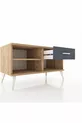 Hyperion Dressoir Enkel Rek Enkel Lade Den-Hout/Antraciet