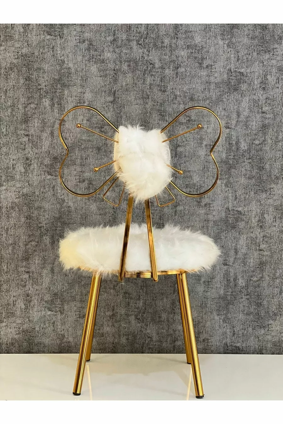 Chaise Papillon Tekstil Ea Concept Chaise Princesse Chaise de Maquillage 2 Ans Blanche Classique