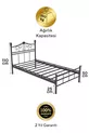 King Ferforje Einzelbett Schwarz Metall