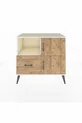 Commode Hyperion 2 étagères 1 tiroir 2 portes Pierre de lune-Épicéa